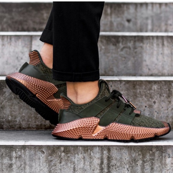 adidas originals prophere trainers in khaki and copper